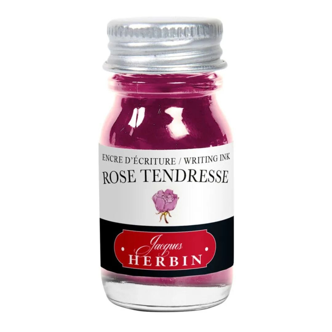 Herbin Fountain Pen Ink Bottle 10ml - Rose Tendresse - Herbin