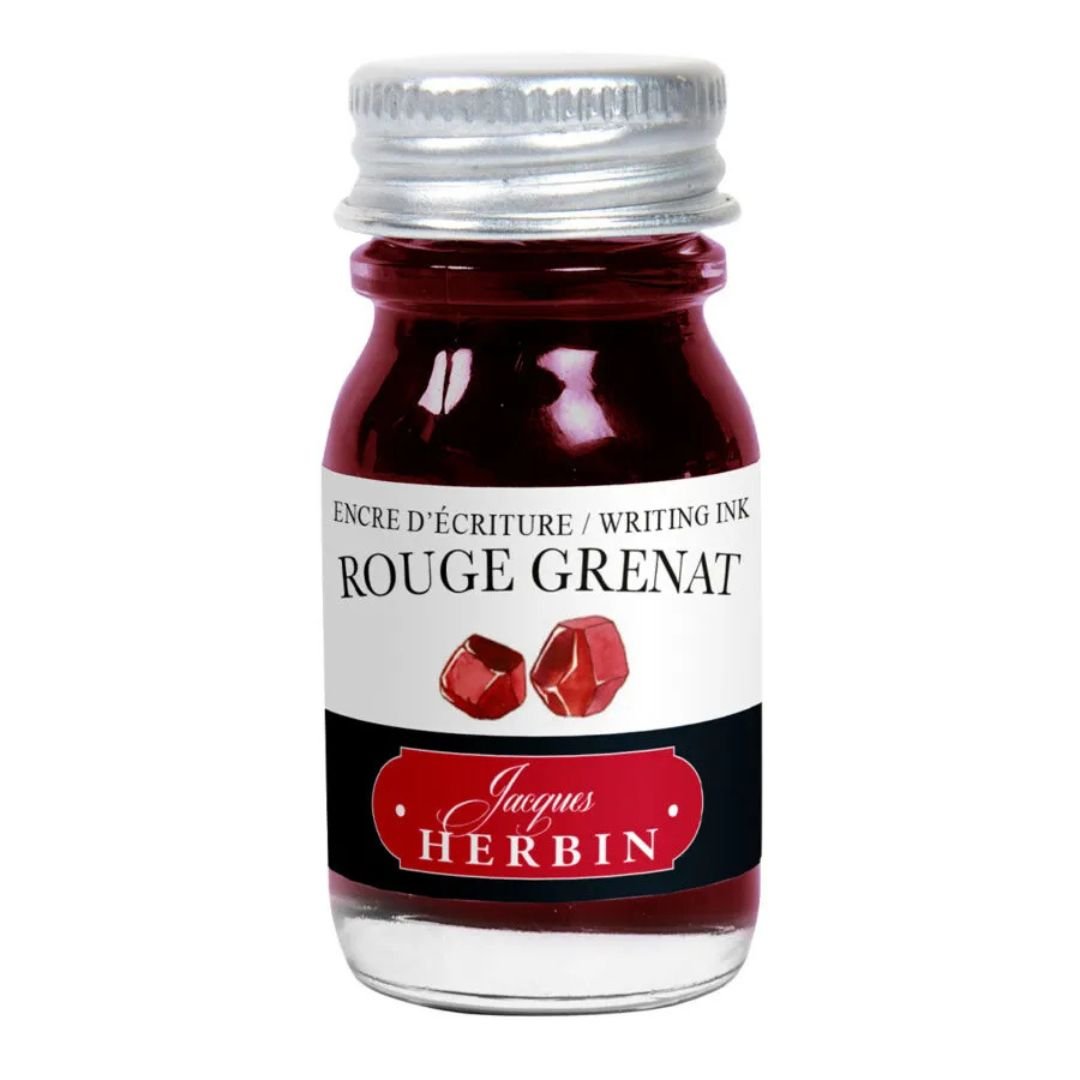 Herbin Fountain Pen Ink Bottle 10ml - Rouge Grenat - Herbin