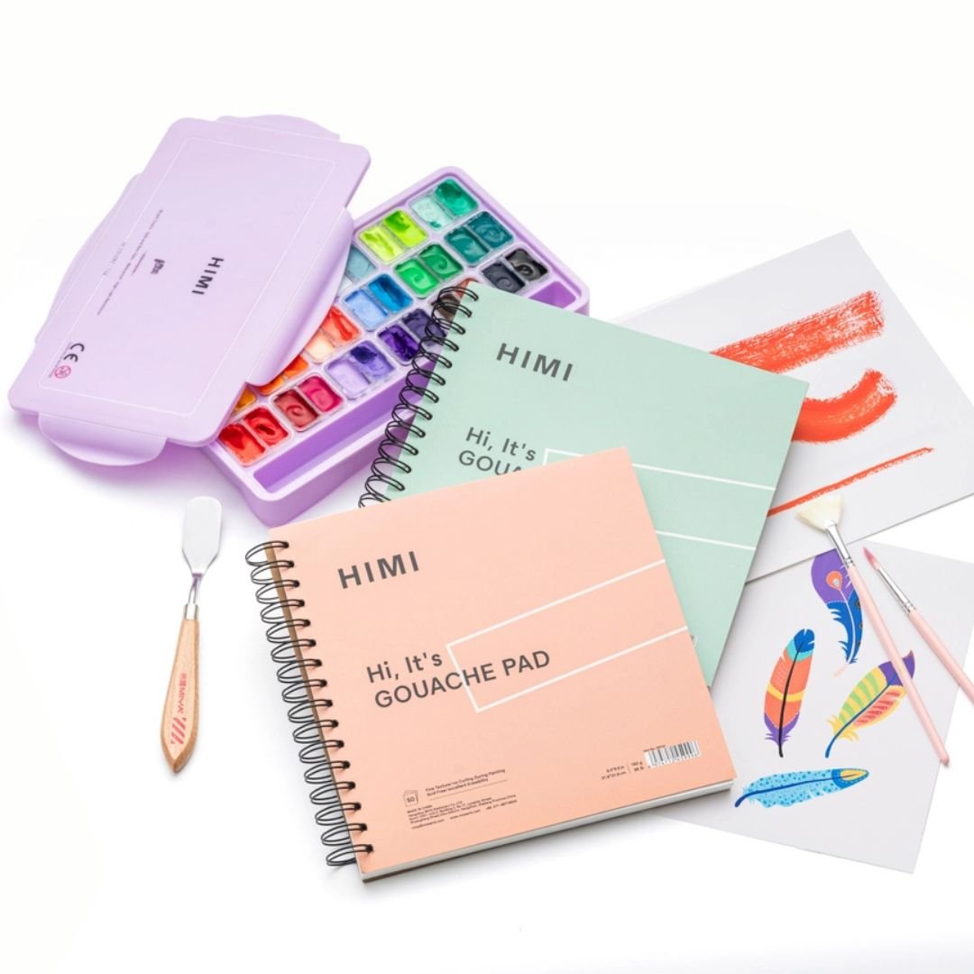 Himi Gouache Paper Pad 160gsm Square - Green - Himi