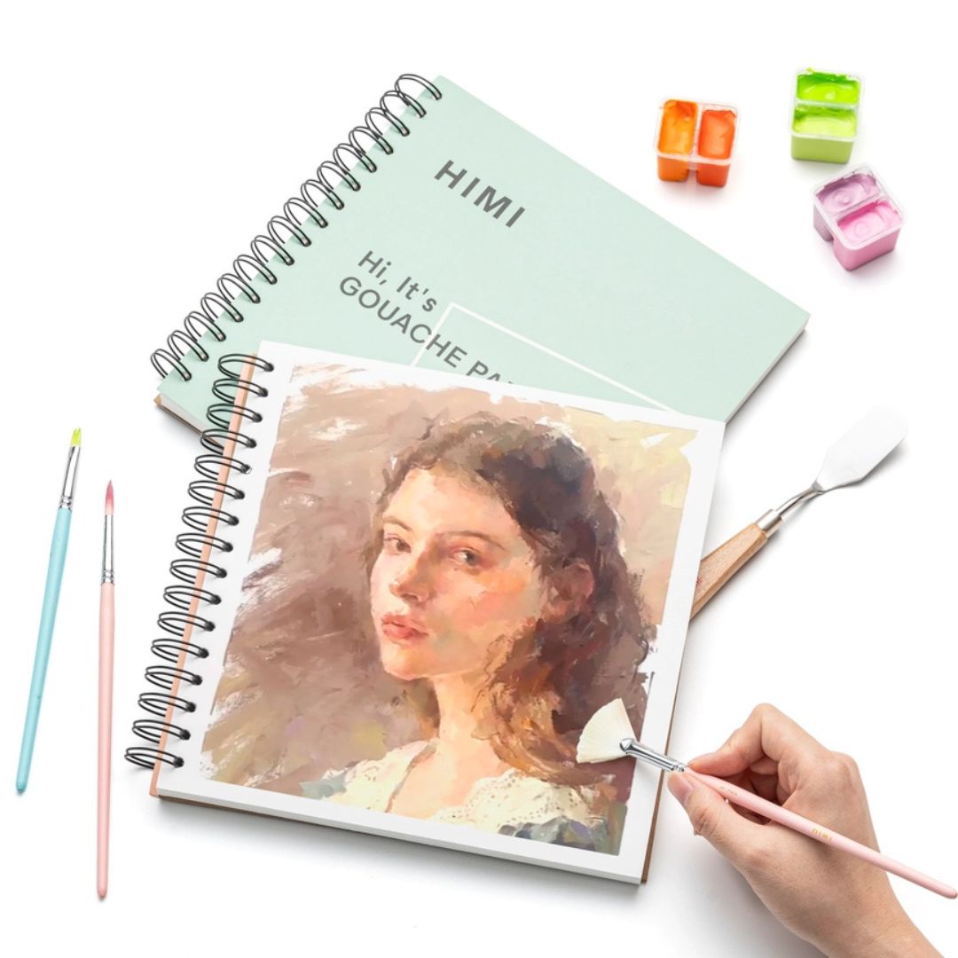 Himi Gouache Paper Pad 160gsm Square - Green - Himi