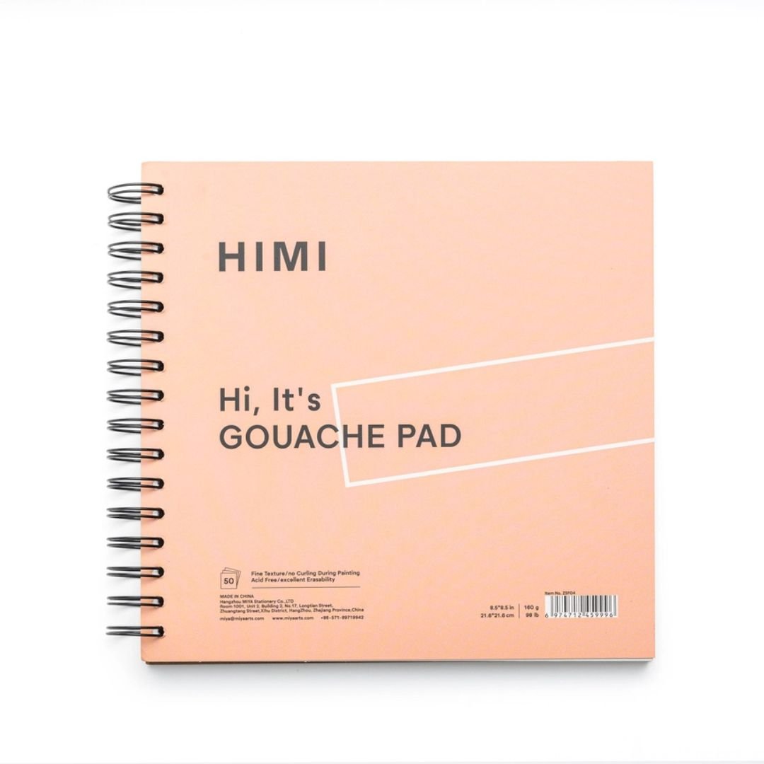 Himi Gouache Paper Pad 160gsm Square - Peach - Himi