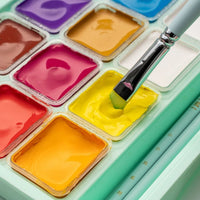 Himi Jelly Cup Gouache 18 Basic Colours Paints Set - Yellow - Himi