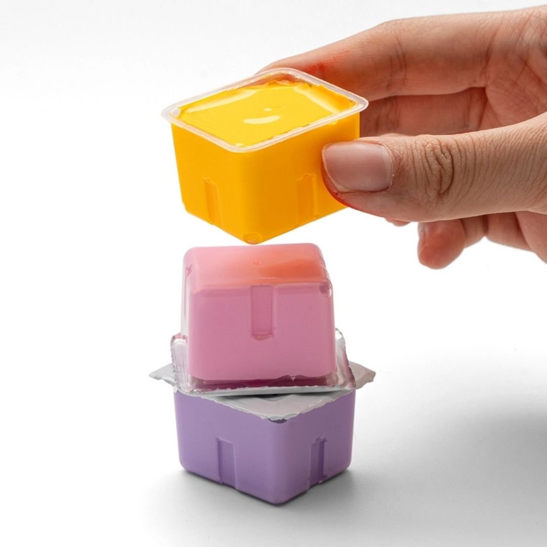 Himi Jelly Cup Gouache 18 Basic Colours Paints Set - Yellow - Himi