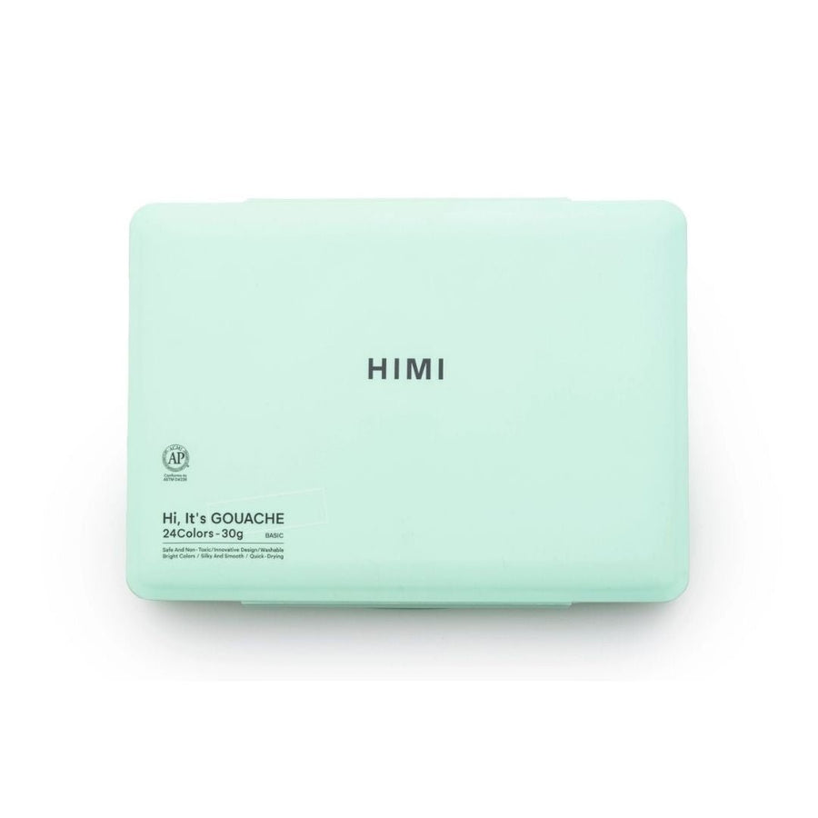 Himi Jelly Cup Gouache 24 Basic Colours Paints Set - Green - Himi