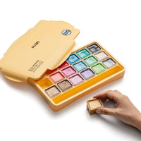 Himi Metallic Jelly Cup Gouache 18 Paints Set - Himi
