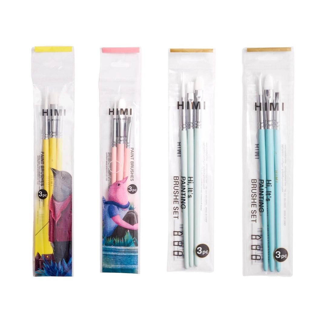 Himi Paintbrushes Set of 3 - Yellow - Himi