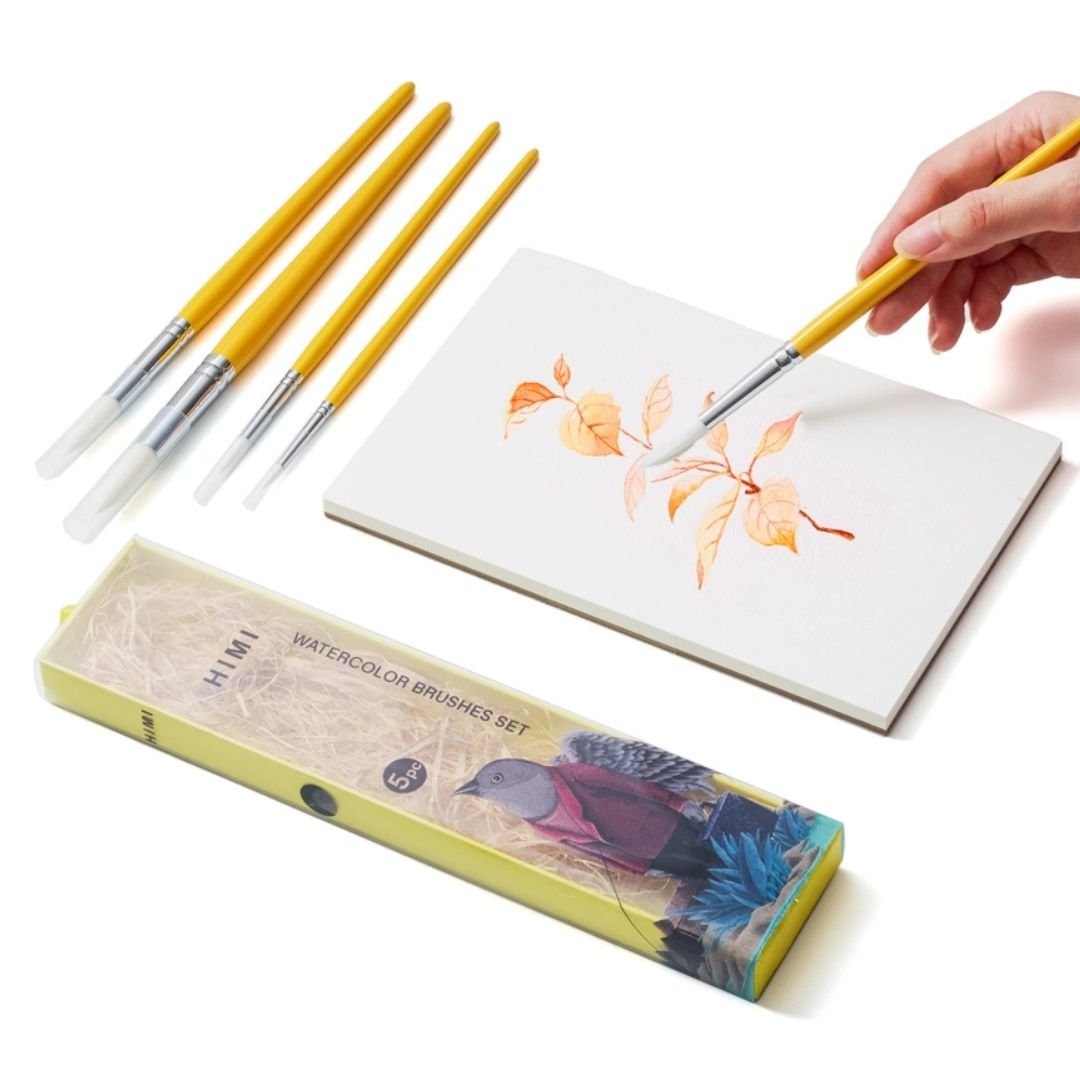 Himi Paintbrushes Set of 5 - Yellow - Himi