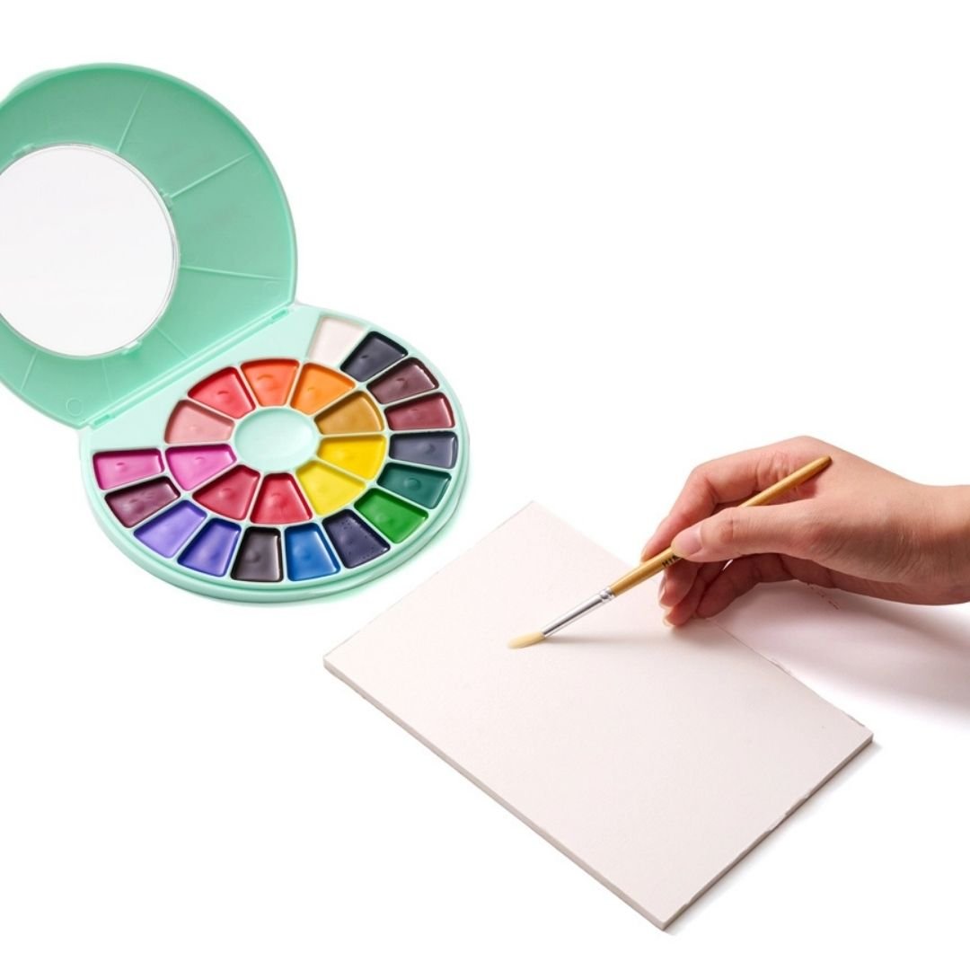 Himi Semi - Moist Watercolour Set 24 Pans - Green - Himi