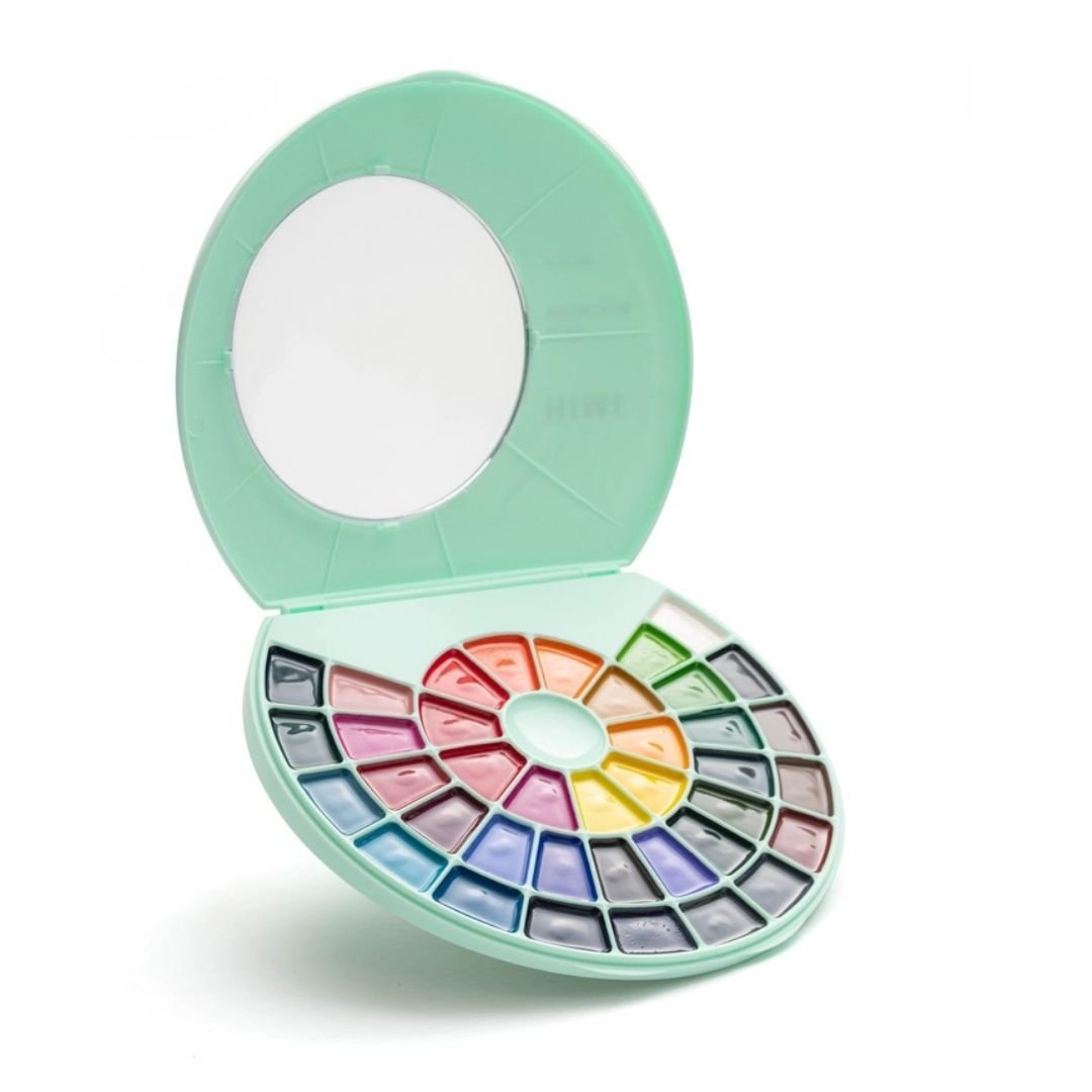 Himi Semi - Moist Watercolour Set 38 Pans - Green - Himi