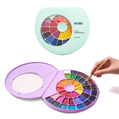 Himi Semi - Moist Watercolour Set 38 Pans - Purple - Himi