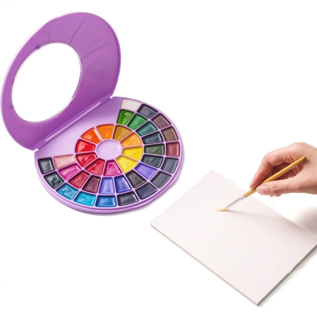 Himi Semi - Moist Watercolour Set 38 Pans - Purple - Himi