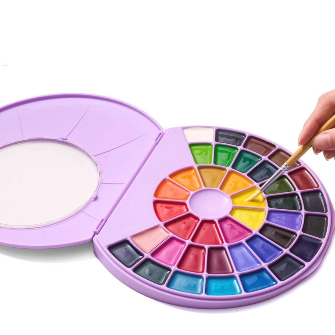 Himi Semi - Moist Watercolour Set 38 Pans - Purple - Himi