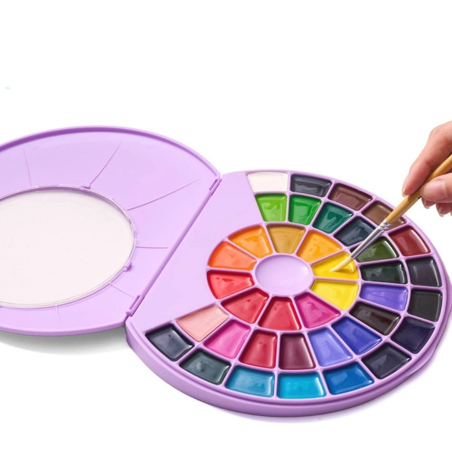 Himi Semi - Moist Watercolour Set 38 Pans - Purple - Himi