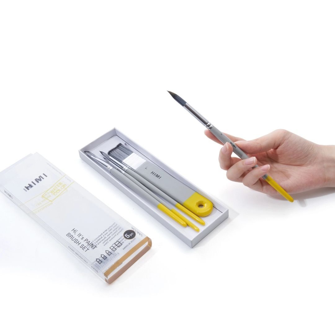 Himi Watercolour Brushes Set of 5 - Grey - Himi
