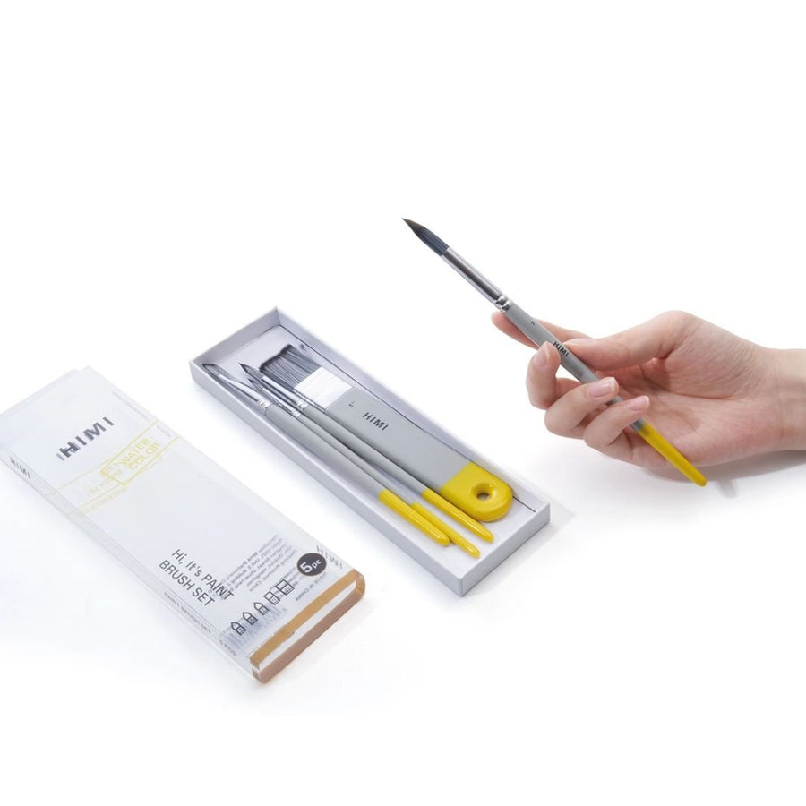 Himi Watercolour Brushes Set of 5 - Grey - Himi