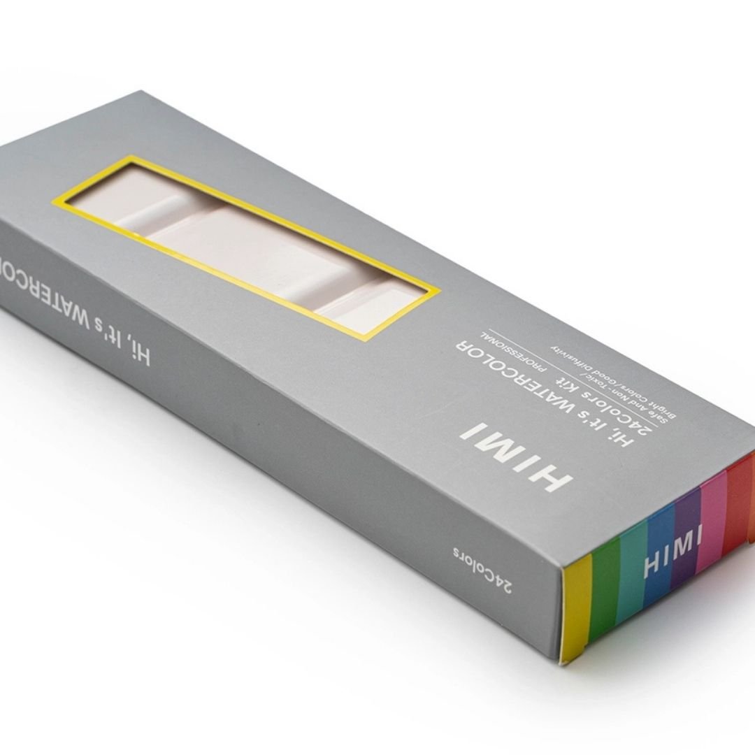 Himi Watercolour Set 24 Half - Pans in a Metal Case - Himi