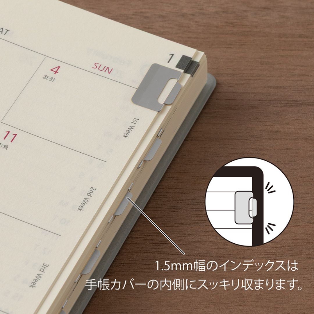 Index Clips Chiratto Small - Silver - Midori