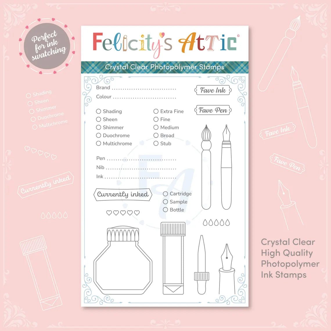 Ink Swatch Stamp Set 2 - Felicity's Attic