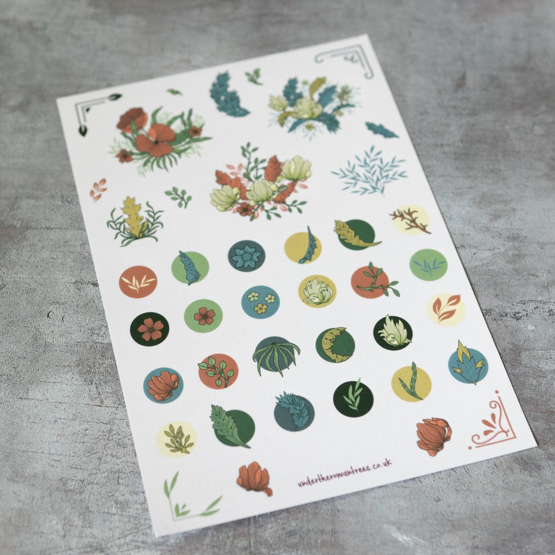 Inspired by Morris Sticker Sheets - Under the Rowan Trees - Stickers - Under the Rowan Trees