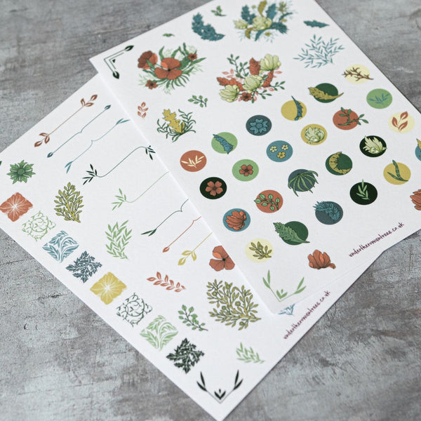 Inspired by Morris Sticker Sheets-Stickers-Under the Rowan Trees-Squares