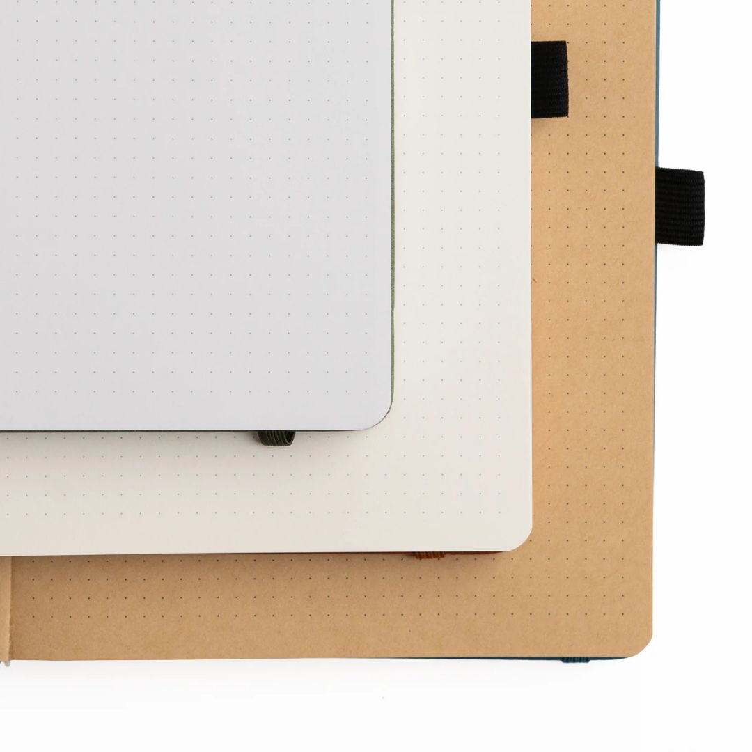Ivory Dot Grid Journals - Archer & Olive - Storybook in Navy - Archer & Olive