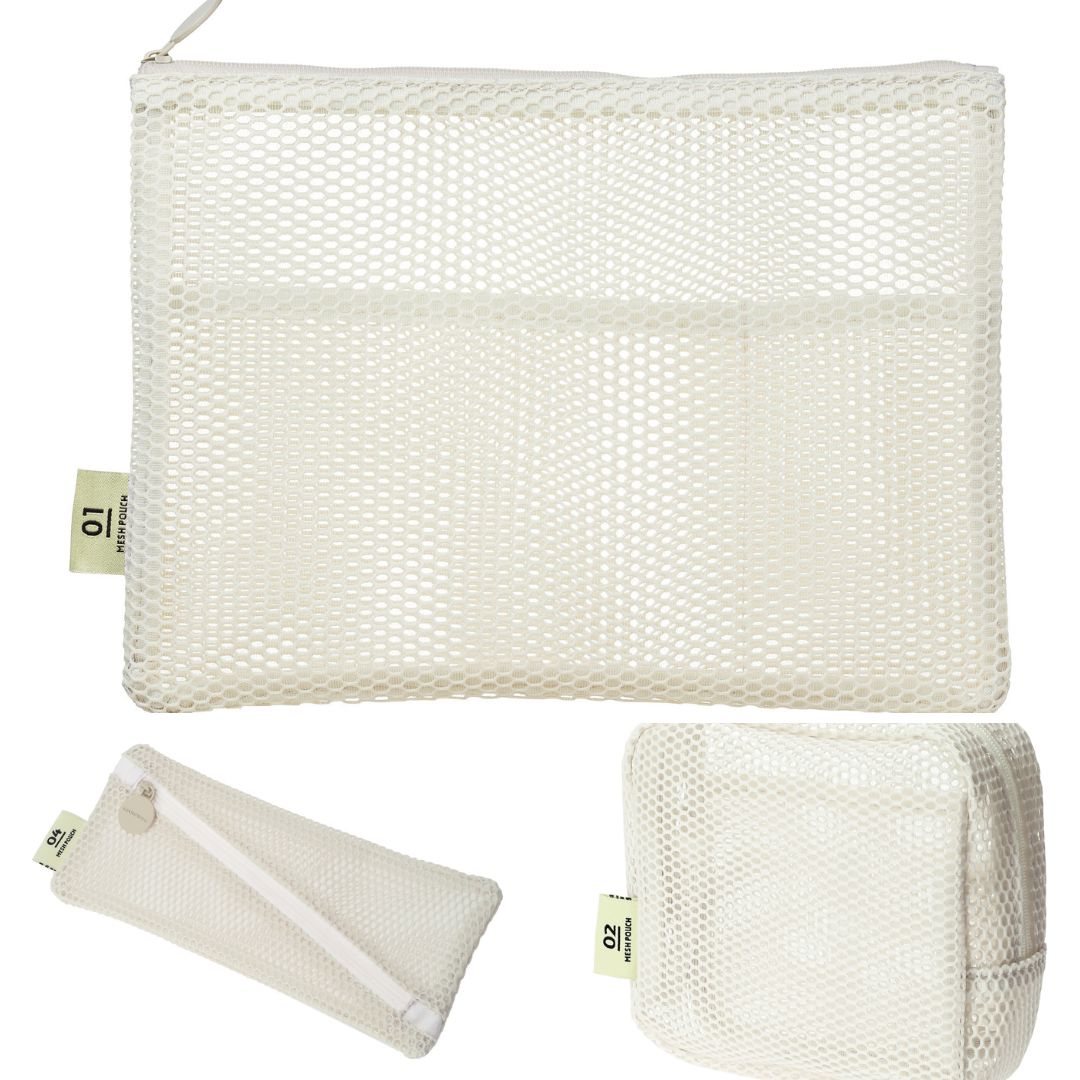 Ivory Mesh Pouch A5 - Mark's Inc. - Under the Rowan Trees