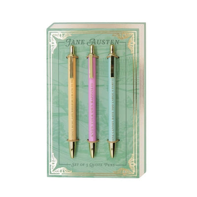 Jane Austen Set of 3 Metal Ballpoint Pens - Portico Designs