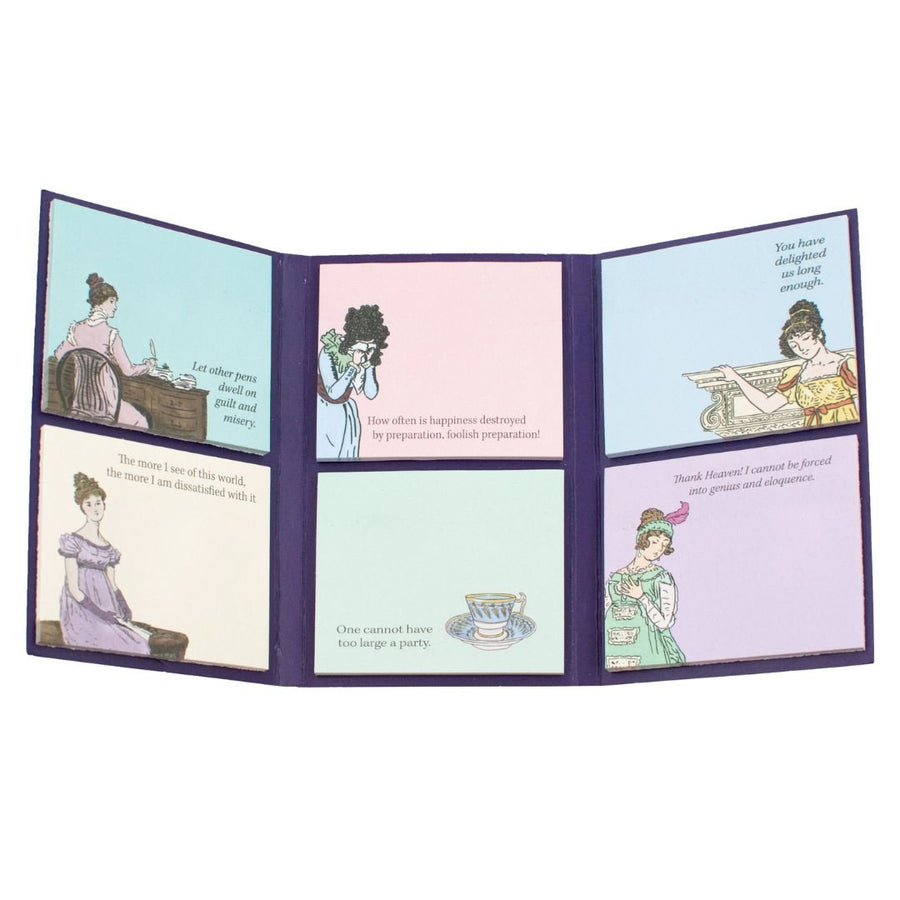 Jane Austen Sticky Notes Tri-Fold - The Unemployed Philosophers Guild