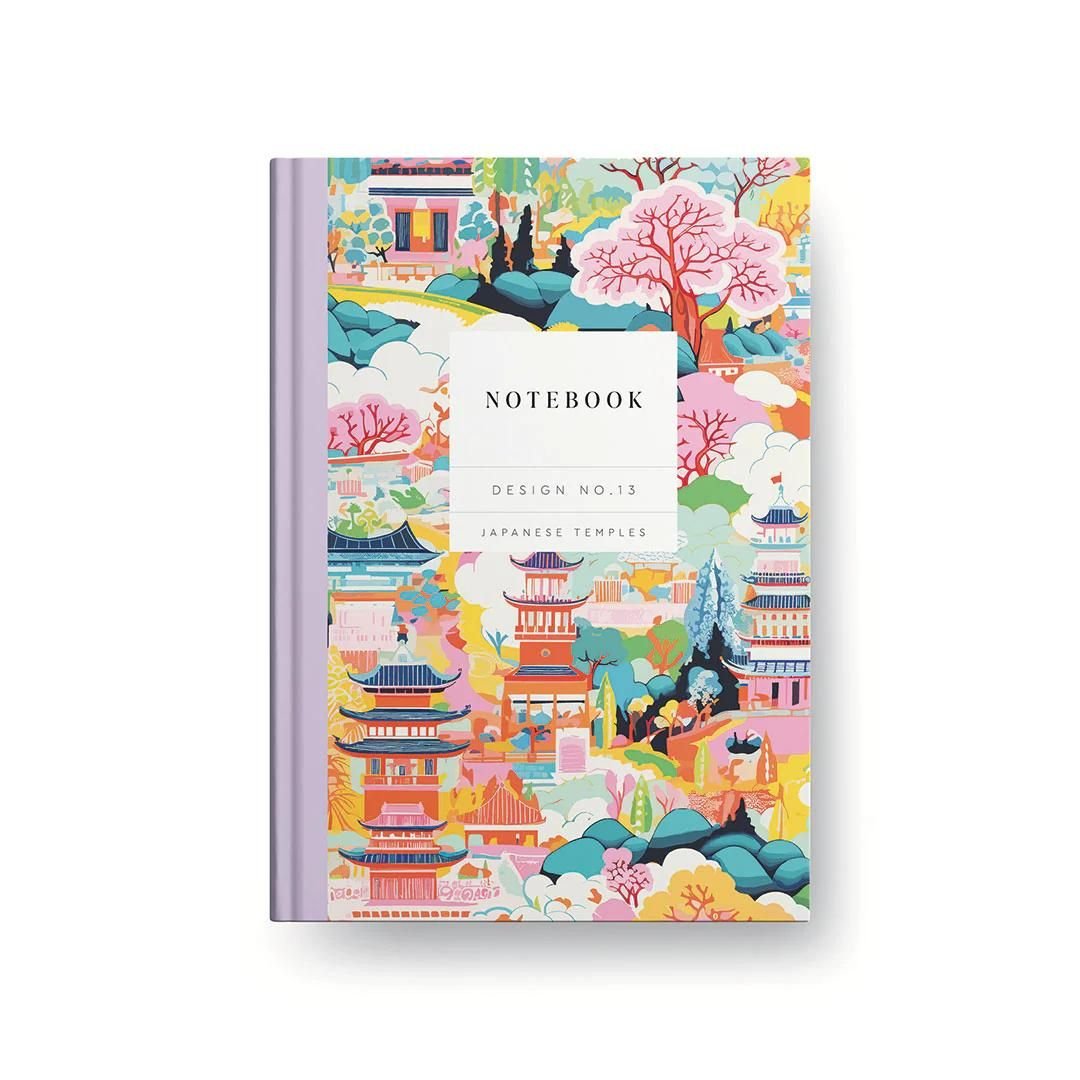 Japanese Temples A5 Lined Notebook - Ohh Deer · Under the Rowan Trees