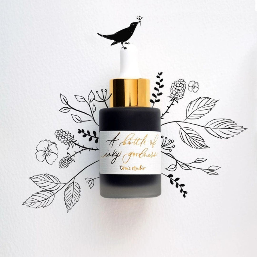 Jet Black Calligraphy Ink - Tom's Studio - Tom's Studio - Under the Rowan Trees