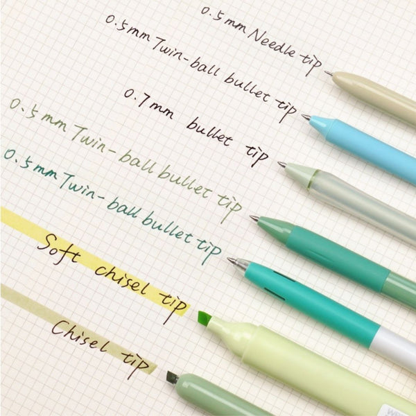 Journal Pen Set Greens 7pcs-Pens-Writech-