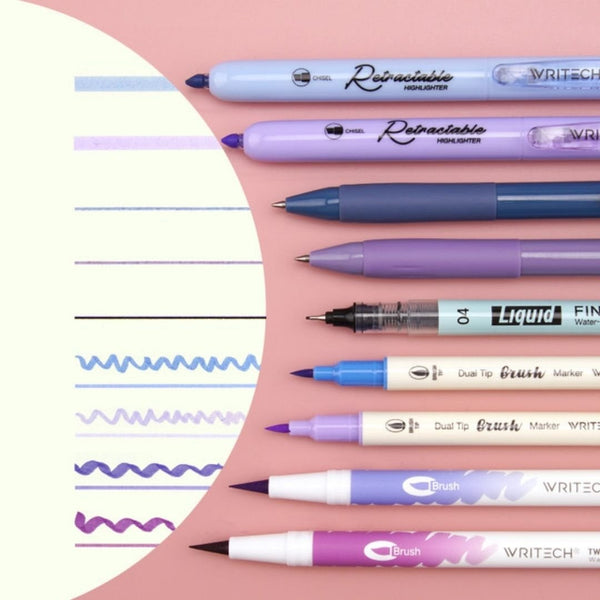Journal Pen Set - Create Your Planner Aesthetic-Pens-Writech-Blue/Green