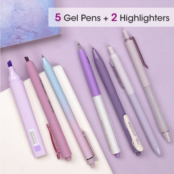 Journal Pen Set Purples 7pcs-Pens-Writech-