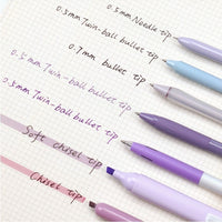 Journal Pen Set Purples 7pcs - Writech - Under the Rowan Trees