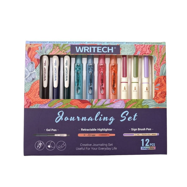 Journaling Pen Set 12 pcs Vintage Colours-Pens-Writech-