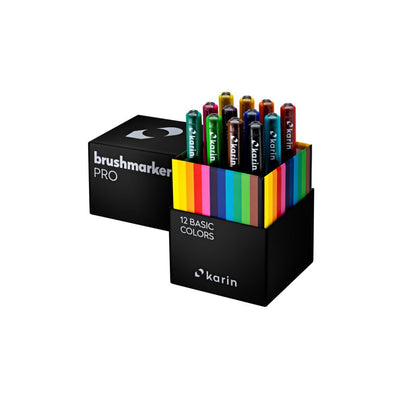 Karin Brushmarker Pro 12 Basic Colours - Karin