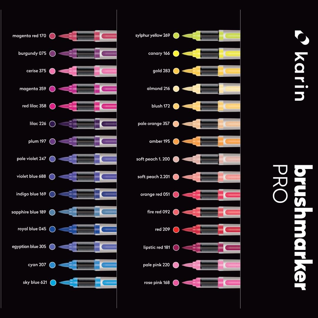 Karin Brushmarker Pro - Colourful Brush Pens - Sulphur Yellow - Karin