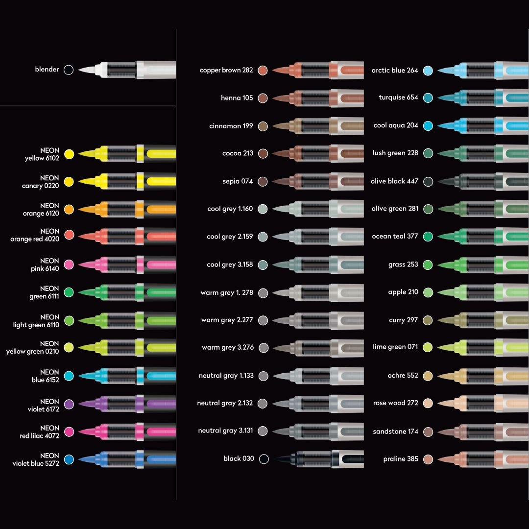 Karin Brushmarker Pro - Colourful Brush Pens - Sulphur Yellow - Karin