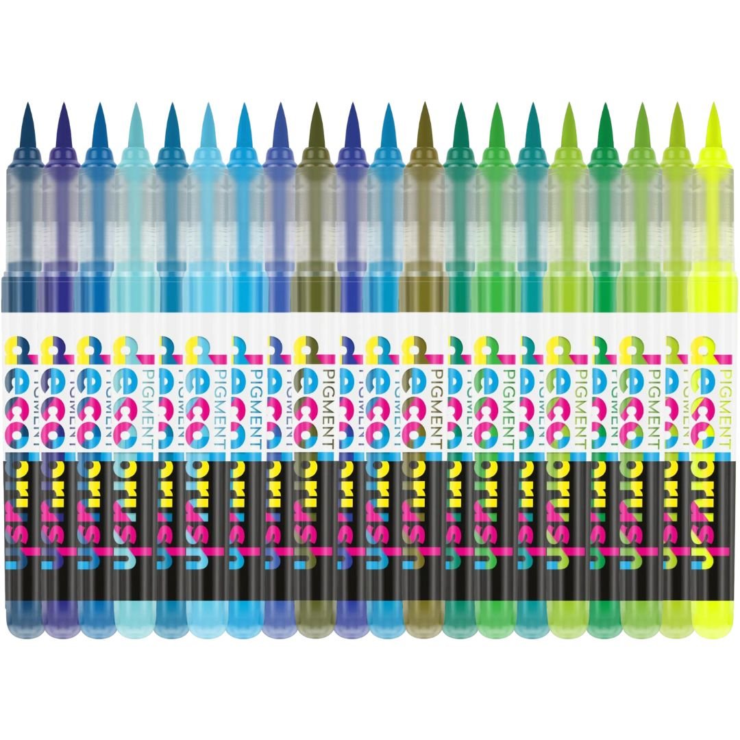 Karin Pigment Decobrush Green & Blue Brush Markers - Duck Egg - Under the Rowan Trees