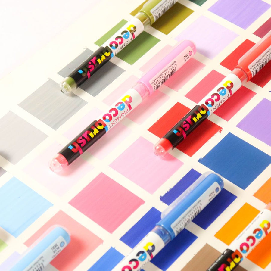 Karin Pigment Decobrush Pink & Purple Brush Pens - Poppy - Karin