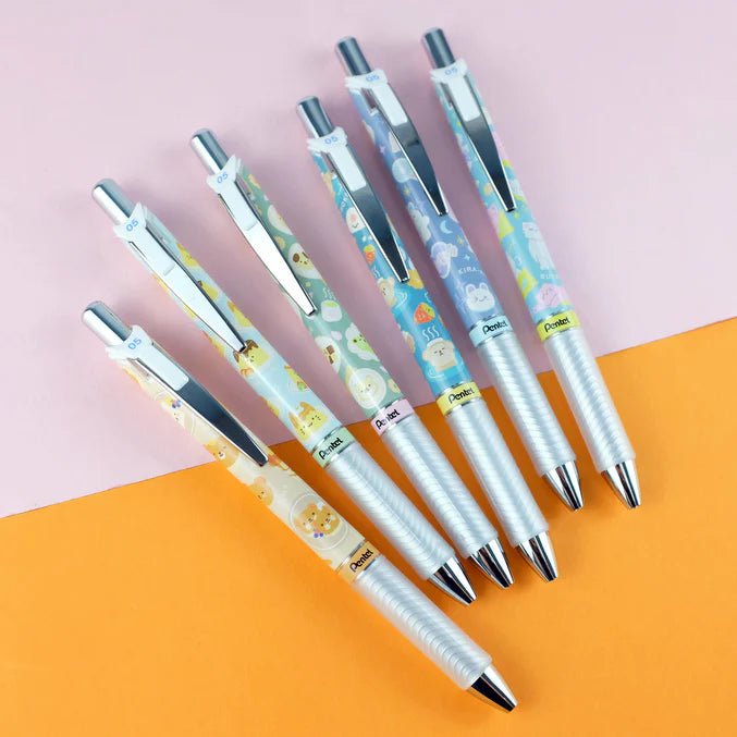 Kawaii Edition Energel Set of 6 0.5mm Japanese Onomatopoeia - Pentel