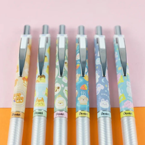 Kawaii Edition Energel Set of 6 0.5mm Japanese Onomatopoeia - Pentel