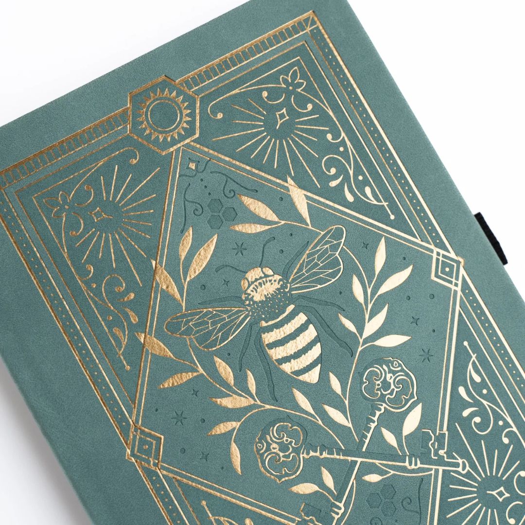 Keeper of the Bees in Soft Teal Luxury Journal Archer & Olive - A5 Dot Grid - Archer & Olive