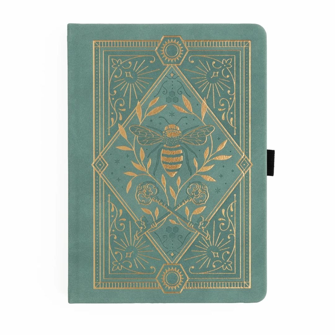 Keeper of the Bees in Soft Teal Luxury Journal Archer & Olive - A5 Dot Grid - Archer & Olive