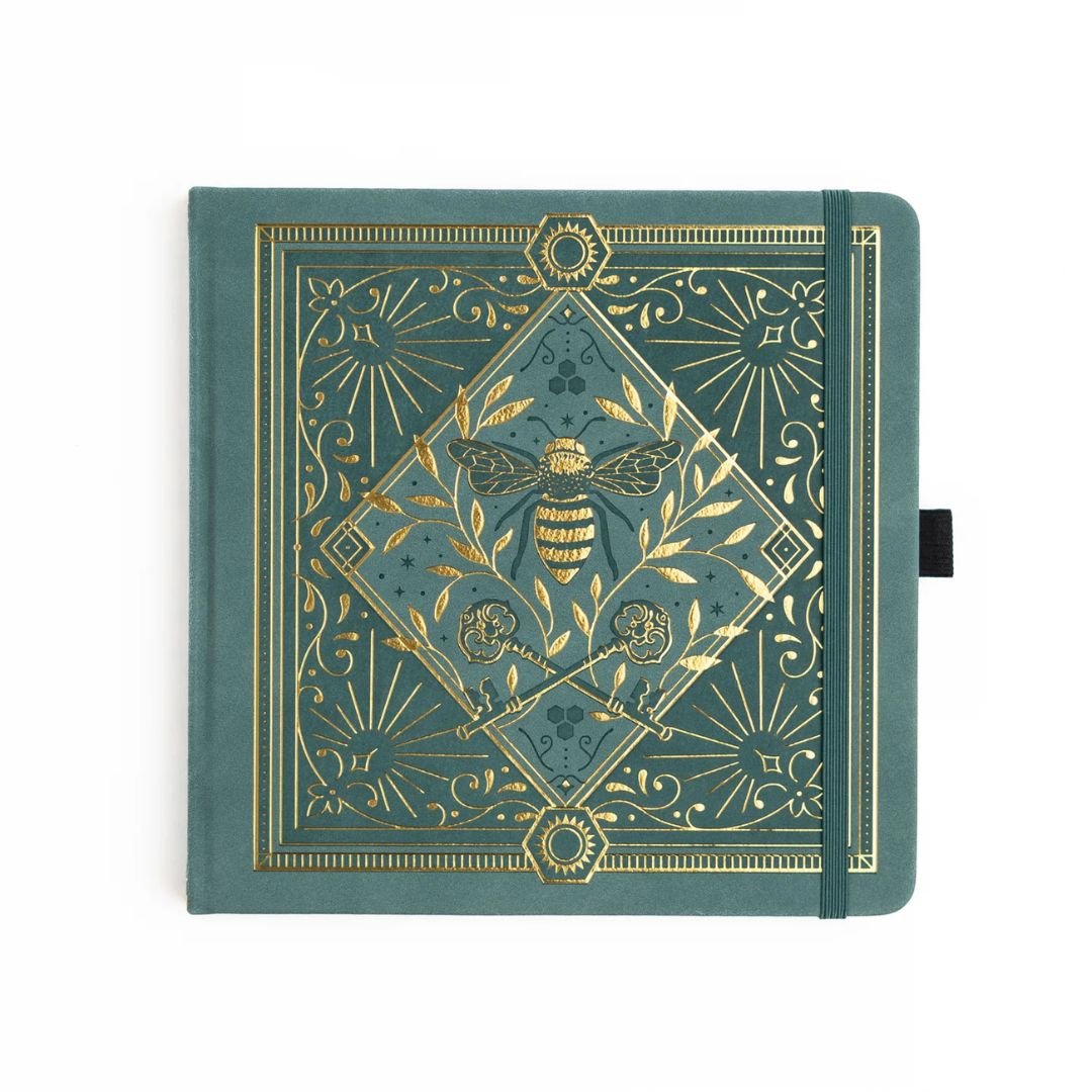 Keeper of the Bees in Soft Teal Luxury Journal Archer & Olive - Square - Archer & Olive