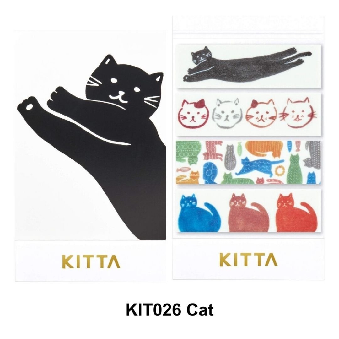 KITTA Basic Cat Washi Paper Strips - King Jim