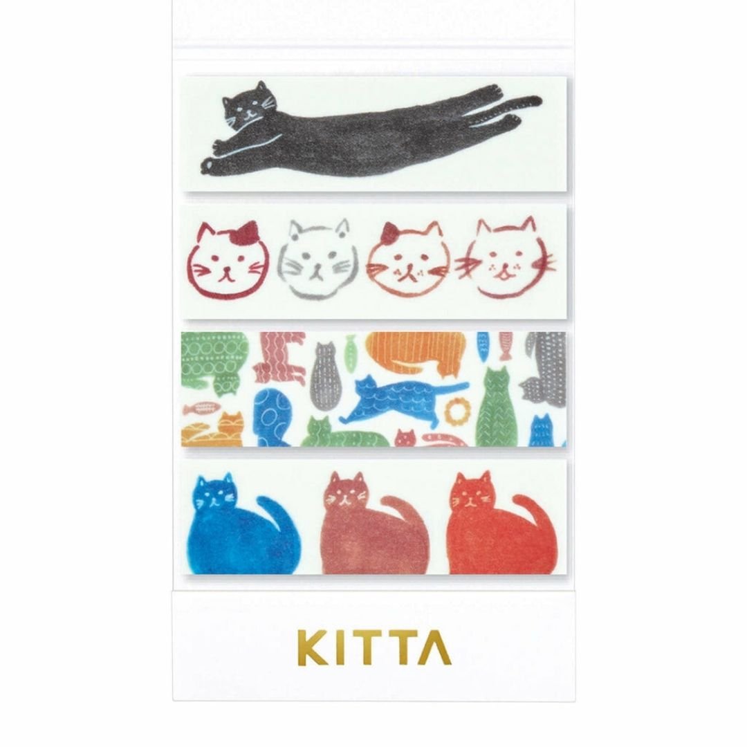 KITTA Basic Cat Washi Paper Strips - King Jim