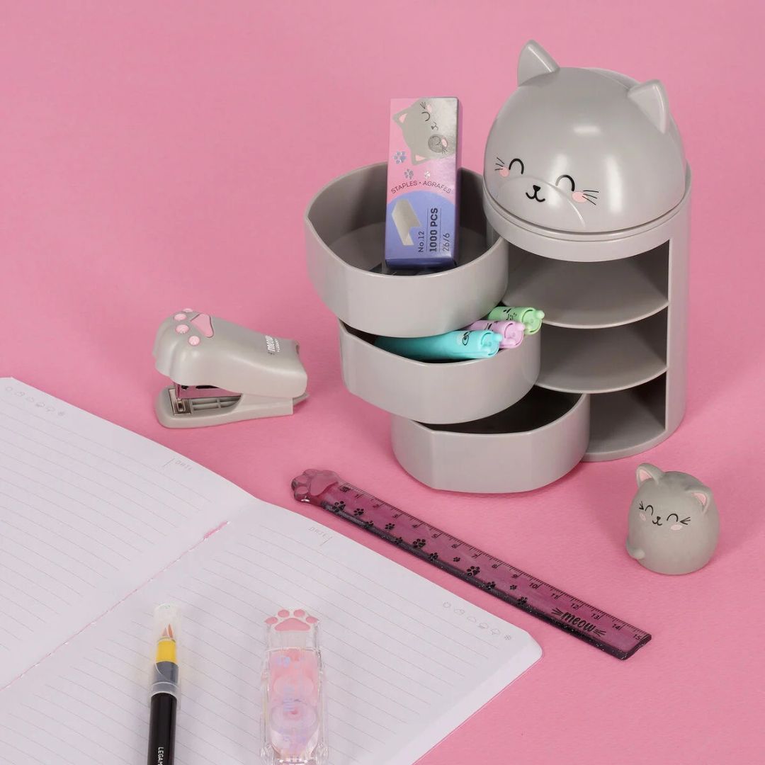 Kitty Desk Organiser - Legami - Under the Rowan Trees