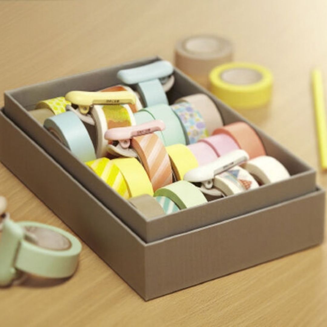 Kokuyo Tape Cutter Clip KaruCut 10-15mm - Pastel Yellow - Kokuyo