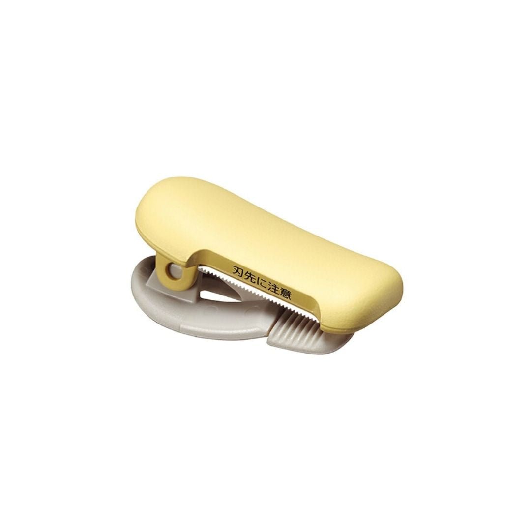 Kokuyo Tape Cutter Clip KaruCut 10-15mm - Pastel Yellow - Kokuyo